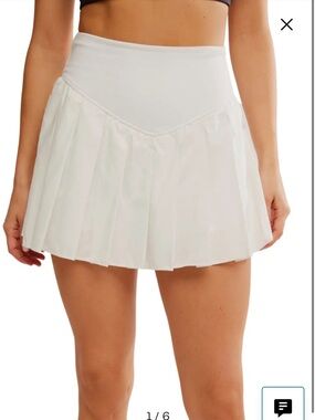 FP Movement Swing Of Things Pleated Skort in White size Small NWOT Retail $78.